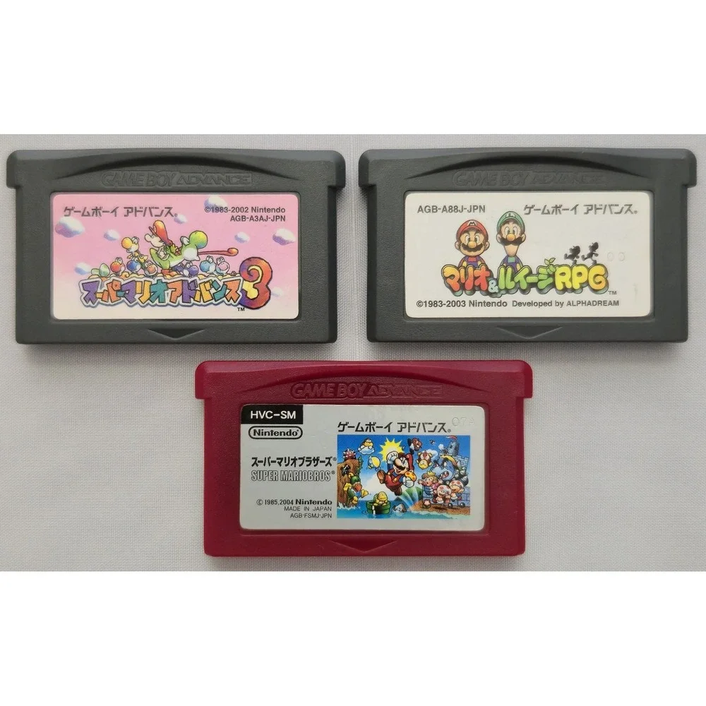 Super Mario GBA Game Bundle - Advance 3, RPG, Bros - Game Boy - Japan Import